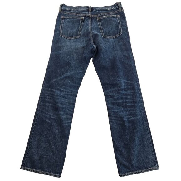 Gap Easy Vintage Jeans Men's 35x32 Medium Wash Straight Leg EUC Y2K Feathering - Picture 2 of 16
